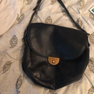 Fossil Black Leather Crossbody